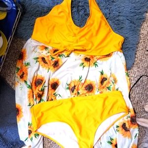 Sunflower swimsuit/dress